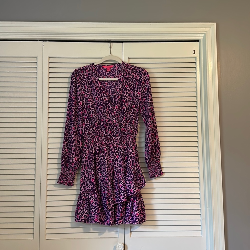 Lilly pulitzer leopard print dress